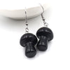 Fashion Women's Jewelry Accessories Natural Gemstone Healing Crystal Mushroom Dangle Earrings
