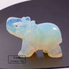 1.5inc 2inch Natural crystal stone carved elephant figurines elephant statue small crafts