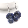 Fashion Women's Jewelry Accessories Natural Gemstone Healing Crystal Mushroom Dangle Earrings