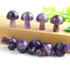 Wholesale natural hand carved crystal mushroom folk crafts reiki gemstnone crystal small size mushroom Home Decoration Gift