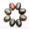 Wholesale 15x20mm natural gemstone loose beads mixed stone oval flat back stone cabochon for ring bracelet making