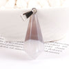 Wholesale Charms Natural Crystal Chakra Hexagonal Pyramid Stone Pendulum Pendants For Jewelry Making