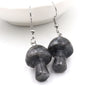 Fashion Women's Jewelry Accessories Natural Gemstone Healing Crystal Mushroom Dangle Earrings