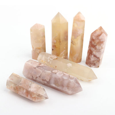 Wholesale Natural Crystals Point Rose Quartz Tower Amethyst Healing Crystal