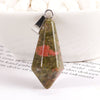 Wholesale Charms Natural Crystal Chakra Hexagonal Pyramid Stone Pendulum Pendants For Jewelry Making