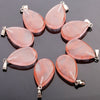 Natural Gemstone Pendant Bead Crystals Healing Stones Necklace Water Drop Pendants Charms For Jewelry Making