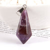 Wholesale Charms Natural Crystal Chakra Hexagonal Pyramid Stone Pendulum Pendants For Jewelry Making