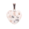 20mm Natural Rose Quartz Heart Crystal Necklace Heart Stone Pendant