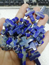 Natural Crystal Healing Gemstone Jesus Cross Stone Pendant Jewelry DIY