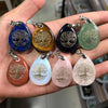 Necklace natural 7 Chakras W points pendants crystal pendant