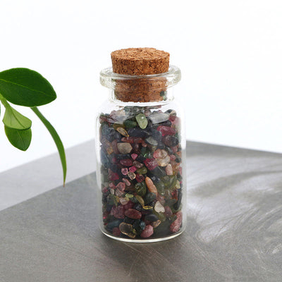 Natural Crystal Decoration Chips Mini Healing Ore Specimens Wishing Bottle Drifting Bottle Customizable packaging box set