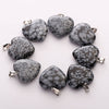 Charms assorted natural Amethyst purple crystal stone bead heart pendants