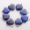 Charms assorted natural Amethyst purple crystal stone bead heart pendants