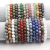 8mm High Quality Handmade Round beads Mixed Bracelet Natural Crystal Healing Gemstone Stones Crystal Bracelet Bulk